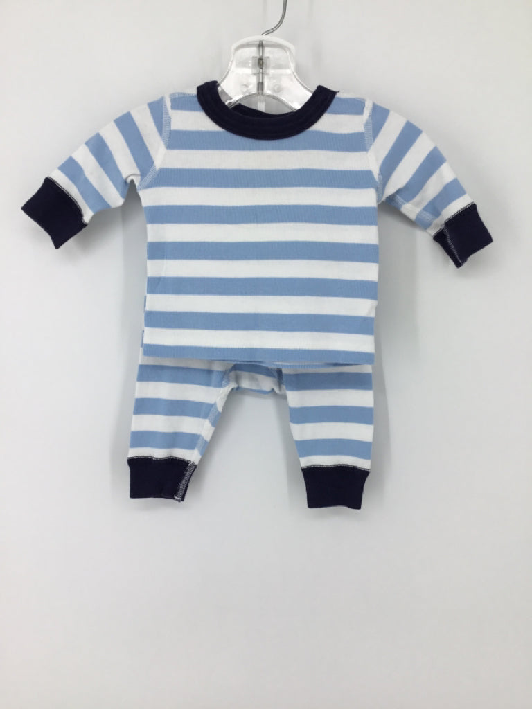 Hanna Andersson Child Size 0-6 Months Blue Stripe Pajamas - boys