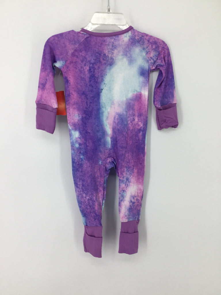 Little Sleepies Child Size 0-3 Months Purple Pajamas - girls