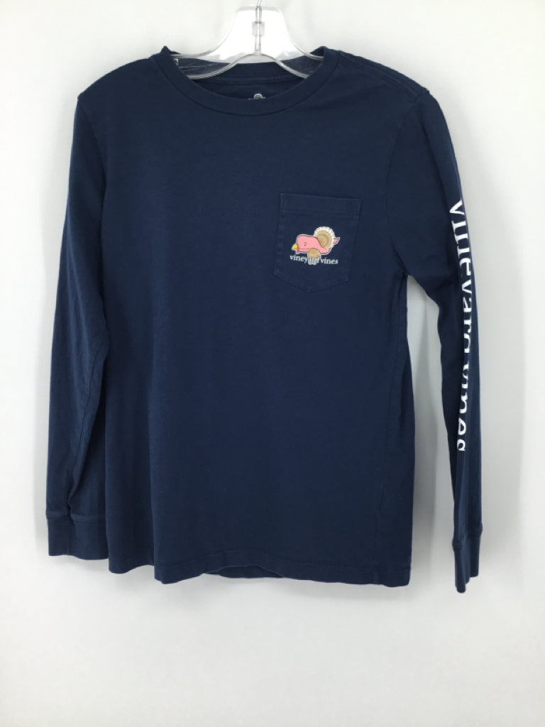 vineyard vines Child Size 8 Navy Thanksgiving T-Shirt