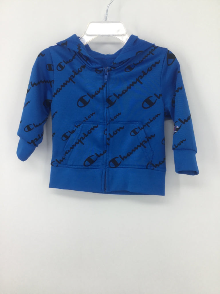 Champion Child Size 18 Months Blue screen printed Hoodie - boys