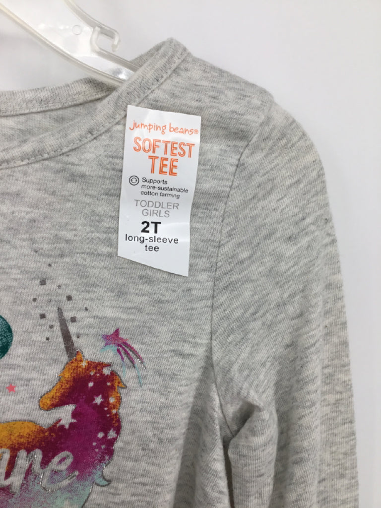 jumping beans Child Size 2 Gray T-shirt - girls
