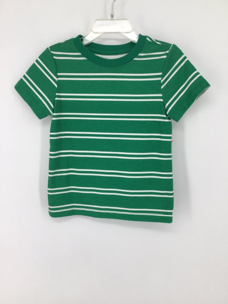 Cat & Jack Child Size 2 Slim Green Stripe T-shirt - boys