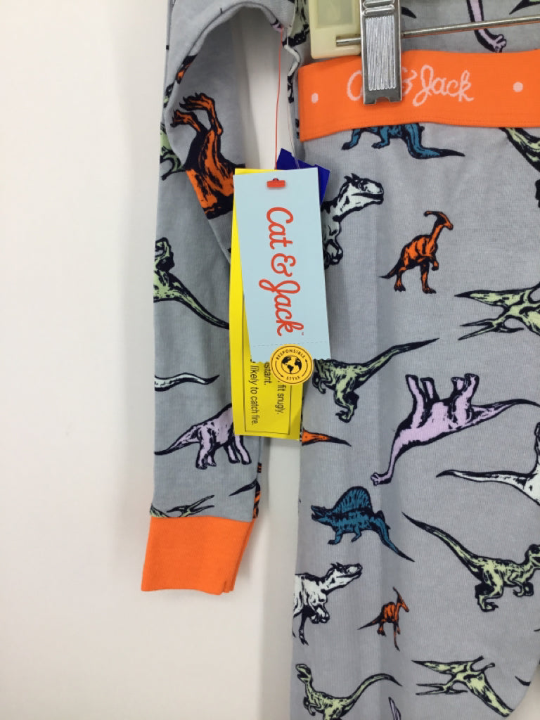 Cat & Jack Child Size 8 Blue Dinosaur Pajamas - boys