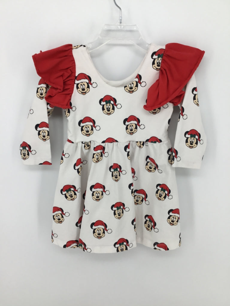 Monica + Andy + Disney Child Size 2 Red Christmas Dress