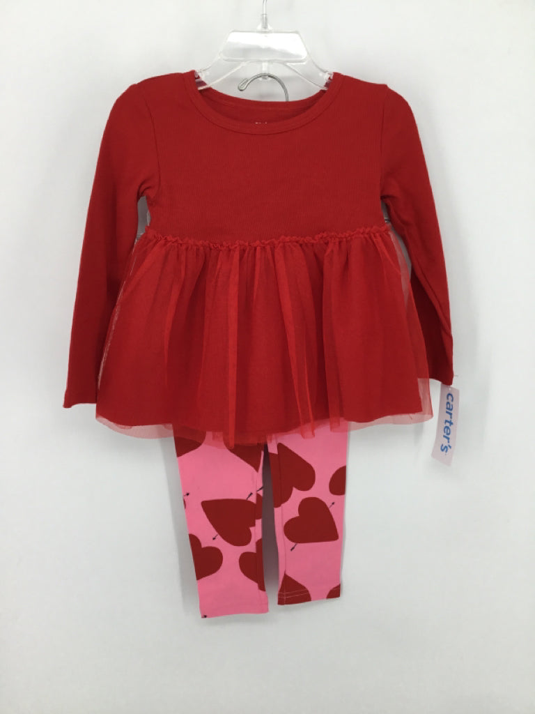 Carter's Child Size 2 Red Valentine's Day Outfit
