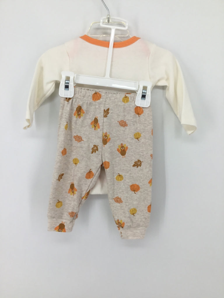 Chickpea Child Size 3-6 Months Orange Thanksgiving Outfit