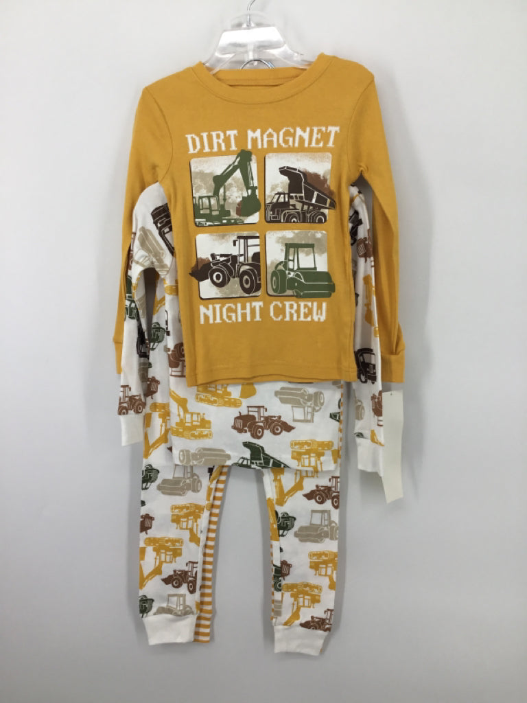 Carter's Child Size 4 Yellow screen printed Pajamas - boys