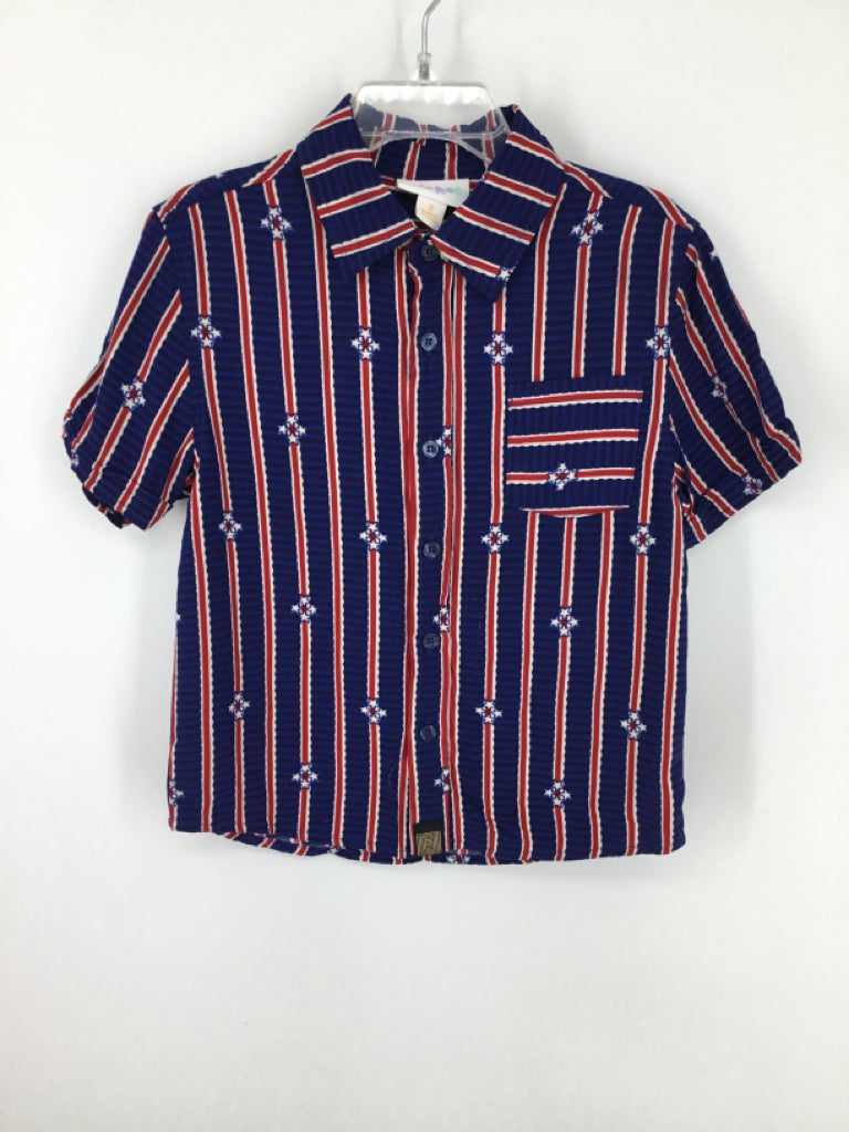 Lularoe Child Size 2 Blue Stars & Stripes Shirt