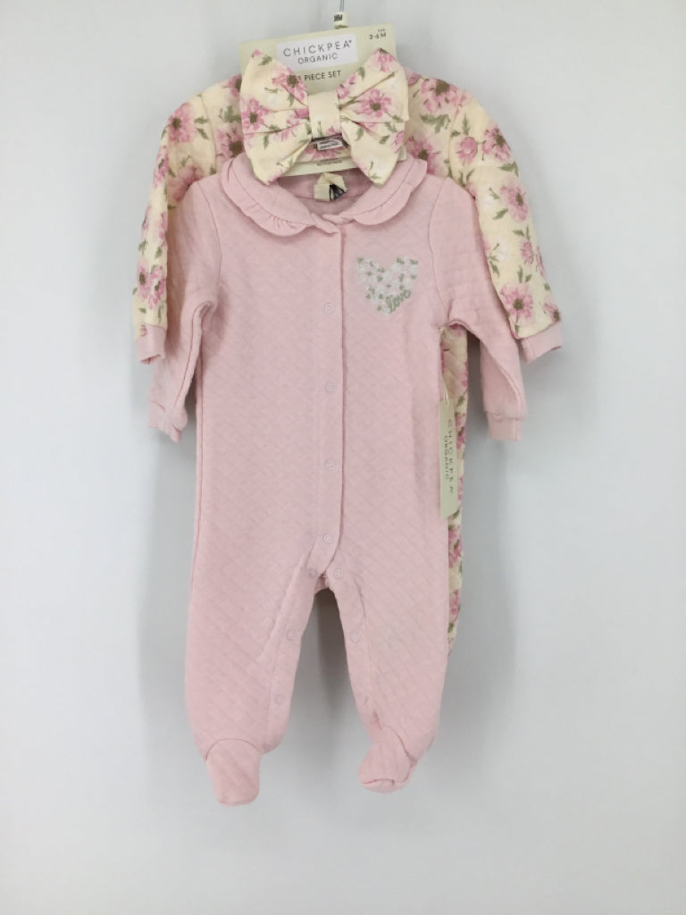 Chickpea Child Size 3-6 Months Pink Outfit - girls