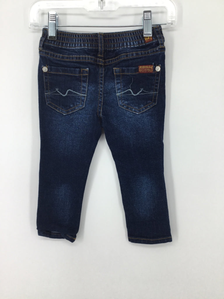7 for all Mankind Child Size 18 Months Blue Solid Jeans - boys