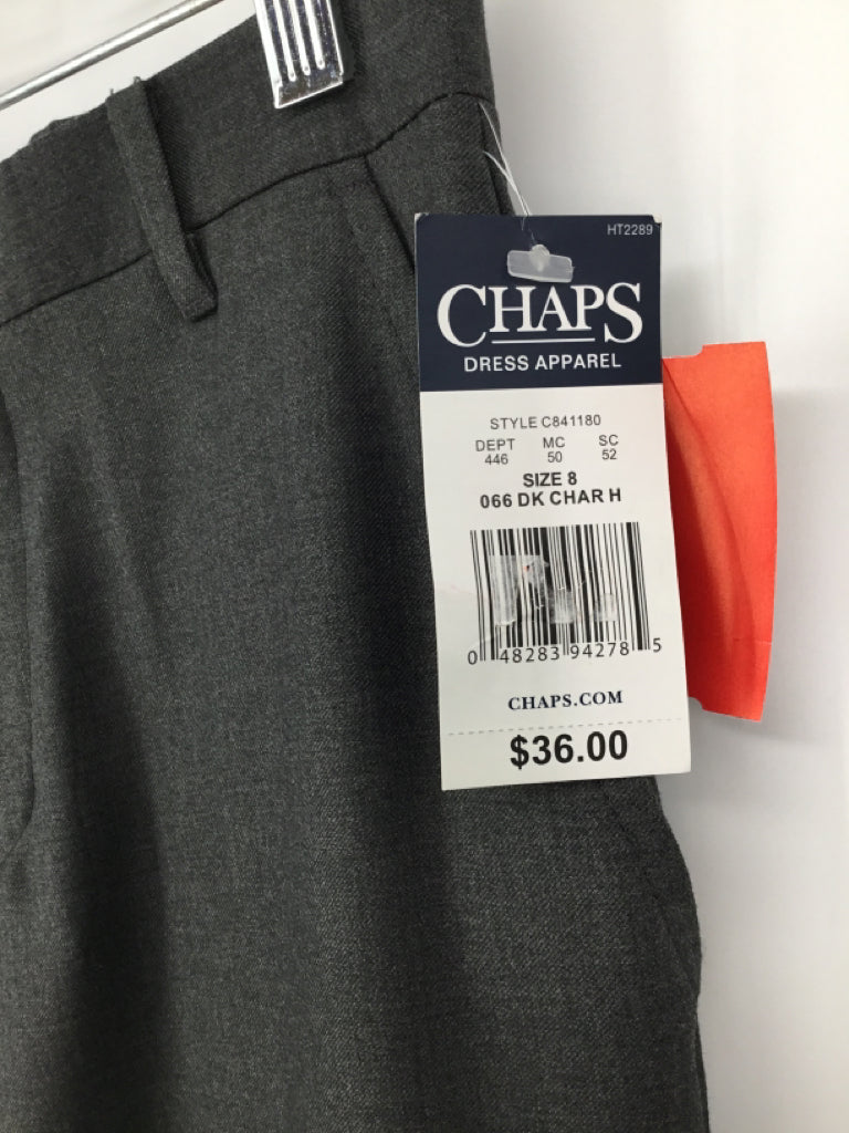 Chaps Child Size 8 Gray Solid Blazer - boys