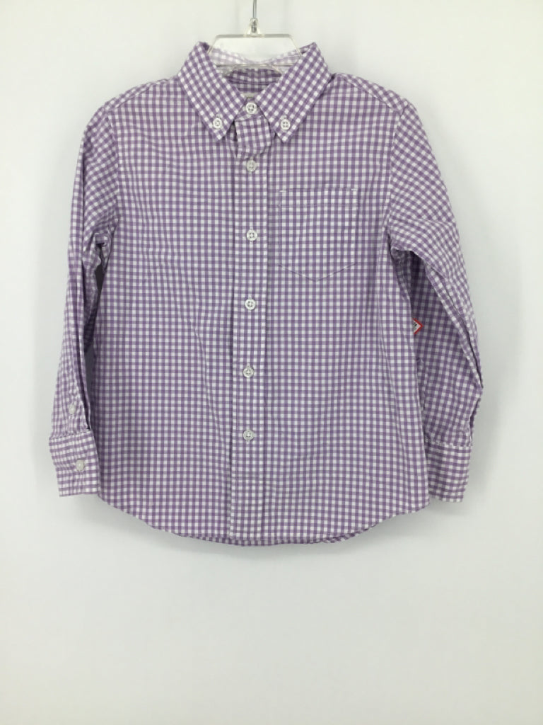 Crewcuts Child Size 3 Purple Gingham Shirt - boys