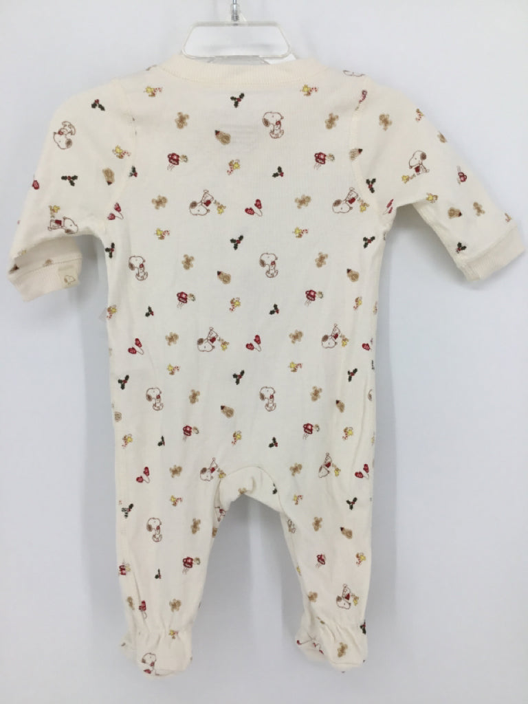 Little Snoopy Child Size 0-3 Months White Christmas Sleeper