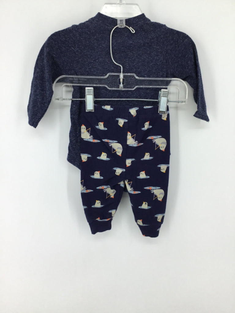 Ever & Ever Child Size 6 Months Blue screen printed Outfit - boys