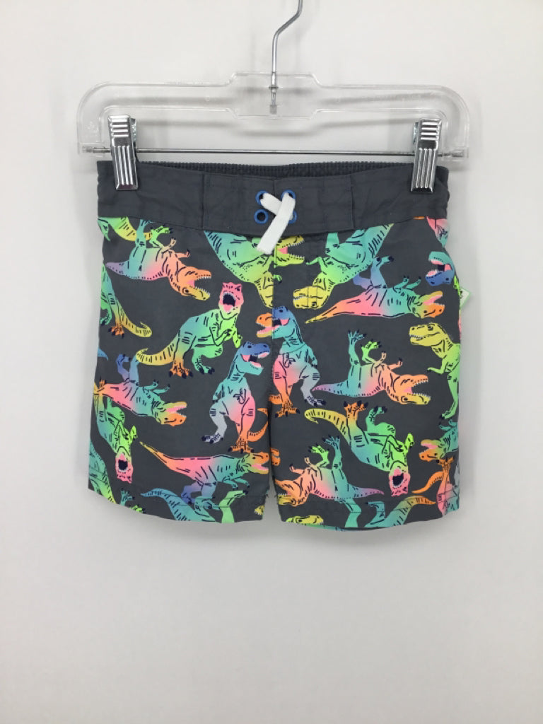 Cat & Jack Child Size 2 Gray Dinosaur Swimwear - boys