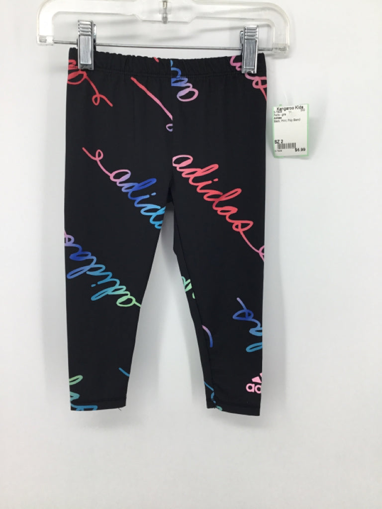 Adidas Child Size 2 Black Pants - girls