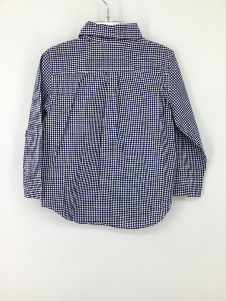 Ralph Lauren Child Size 3 Navy Gingham Shirt - boys