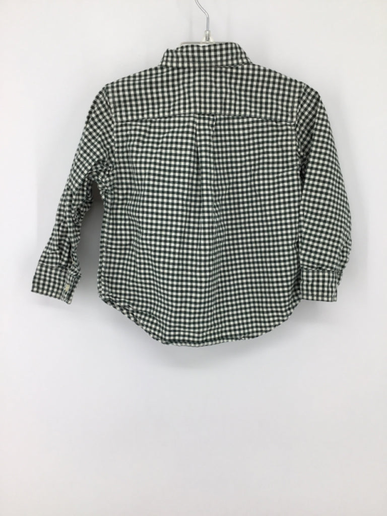 Ralph Lauren Child Size 24 Months Green Gingham Shirt - boys