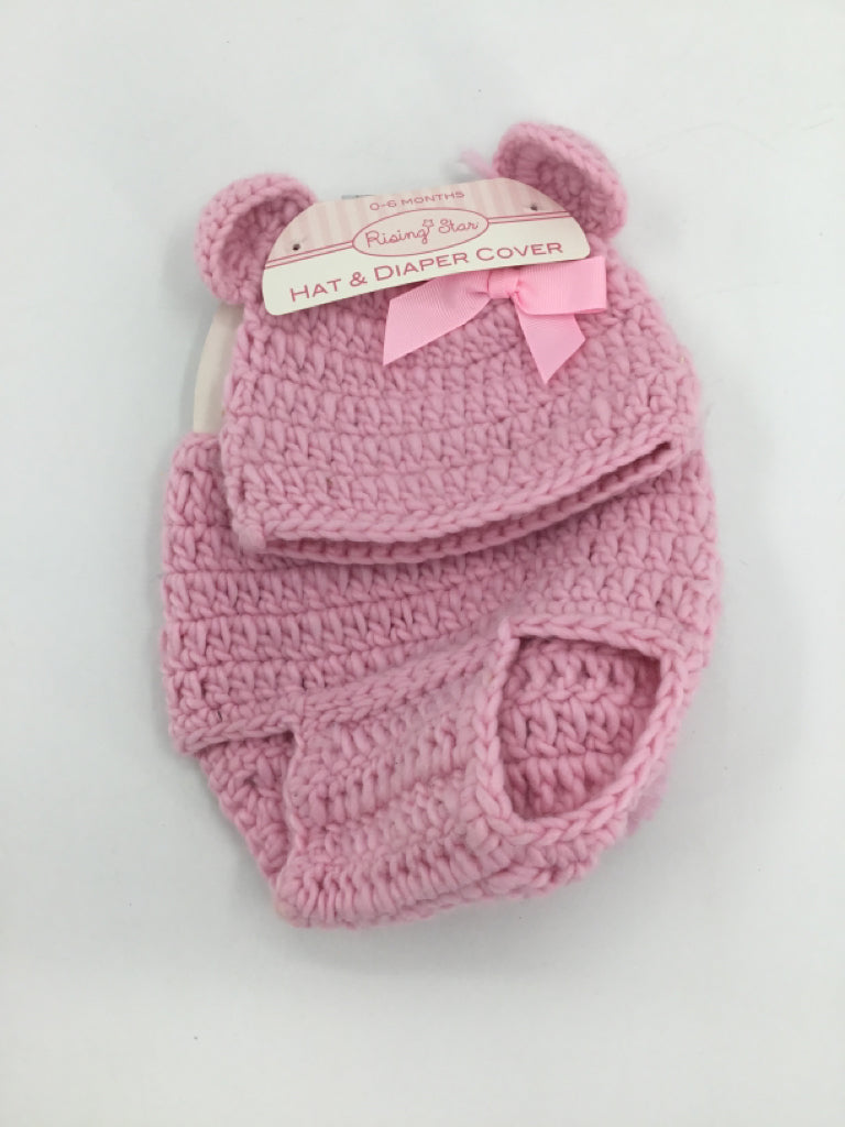 Rising Star Child Size 0-6 Months Pink Solid Hats - boys