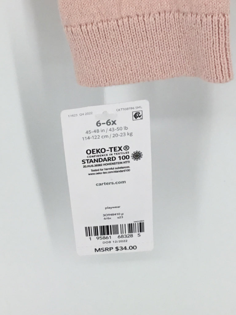 Carter's Child Size 6 Pink Sweater - girls