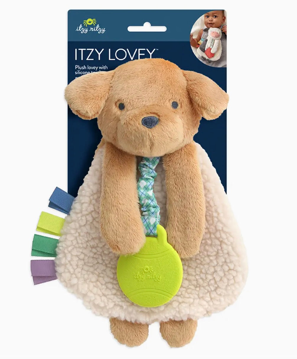 Itzy Ritzy - Itzy Lovey with Silicone Teether Toy ( Puppy)