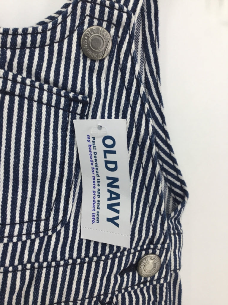 Old Navy Child Size 6-12 Months Blue Stripe Overalls - boys