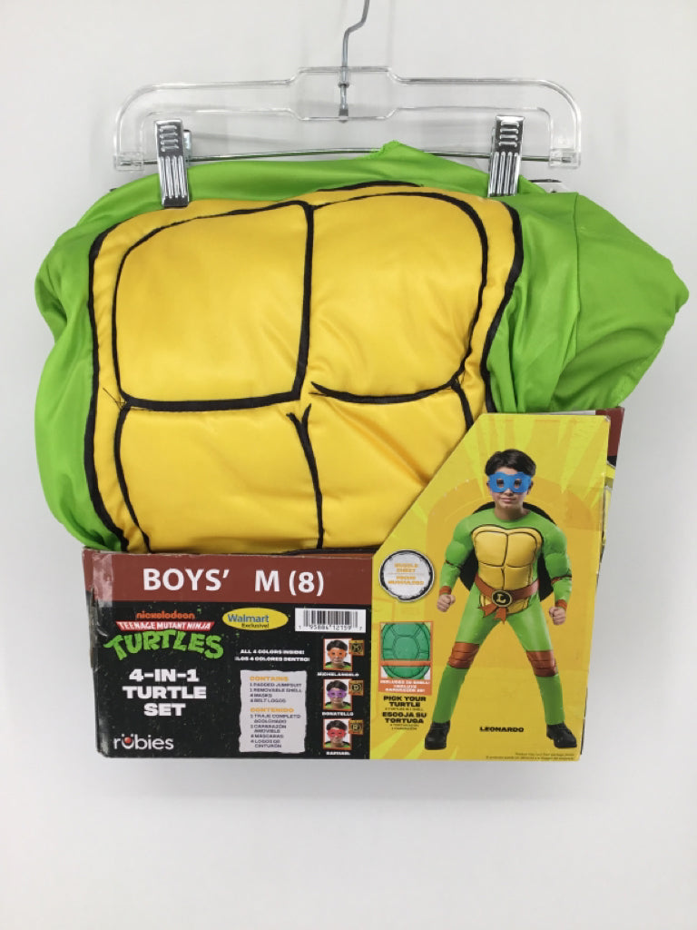 nickelodeon Child Size 8 Green TMNT 4-in-1 Turtle Set Halloween Costume