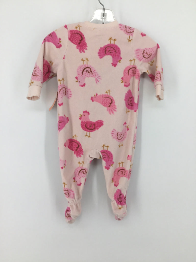 Cart Wheel Child Size 6 Months Pink Sleepers