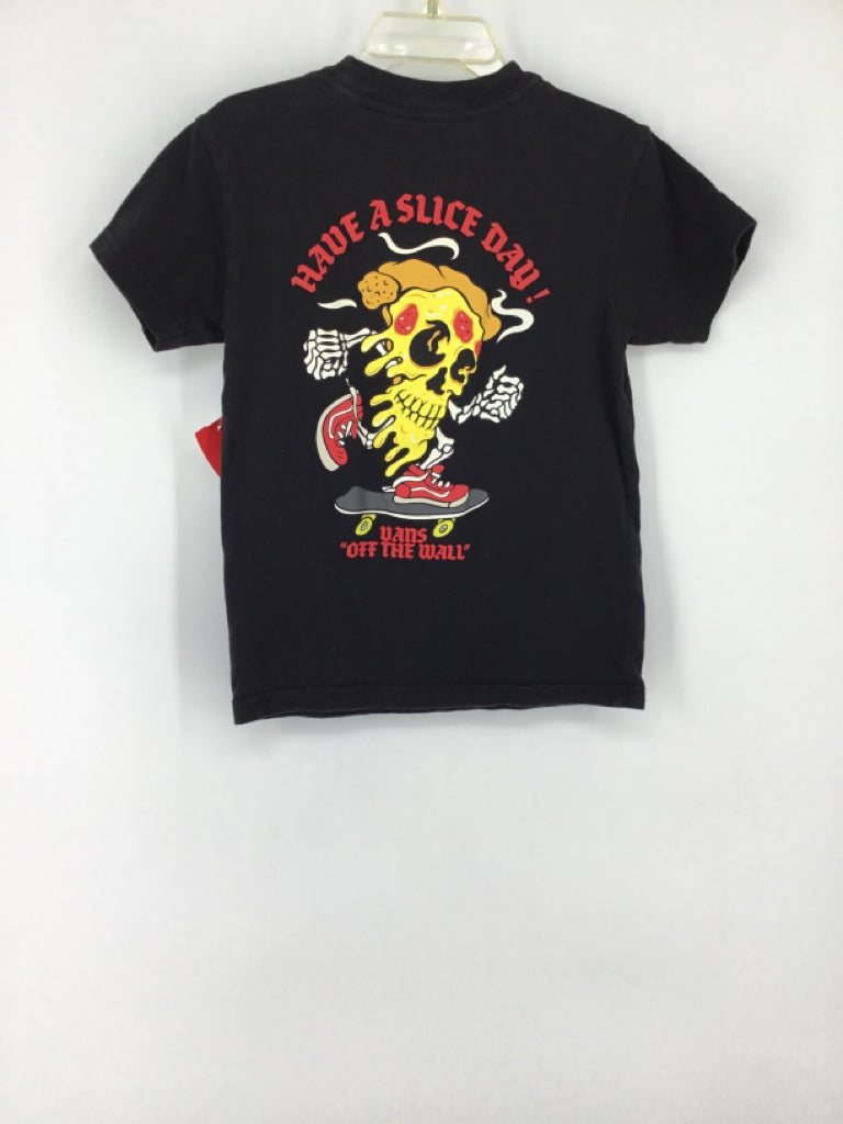 Vans Child Size 3 Black screen printed T-shirt - boys