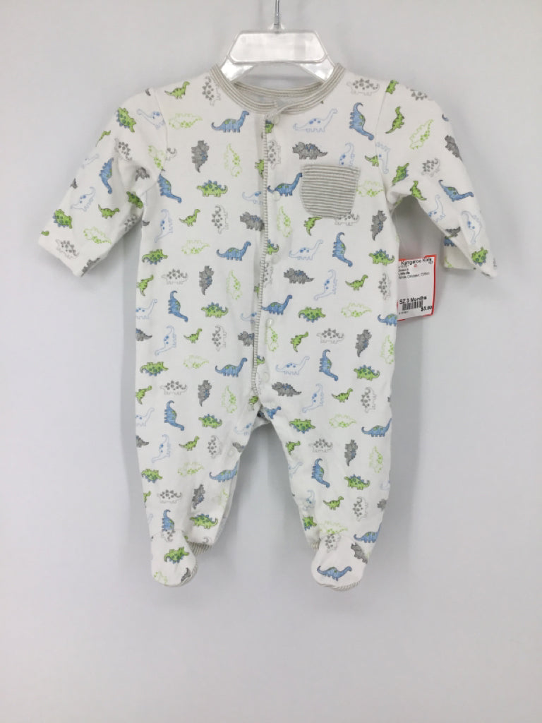 Little Me Child Size 3 Months White Sleepers
