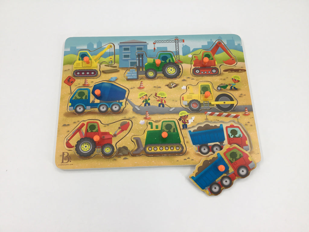 B Toys Construction Peg Puzzle