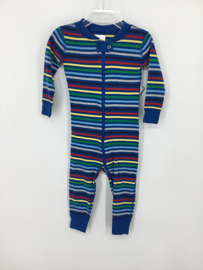Hanna Andersson Child Size 18-24 Months Blue Stripe Pajamas - boys