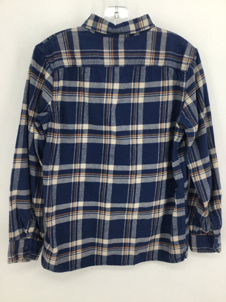 Gap Kids Child Size 10 Blue Plaid Shirt - boys
