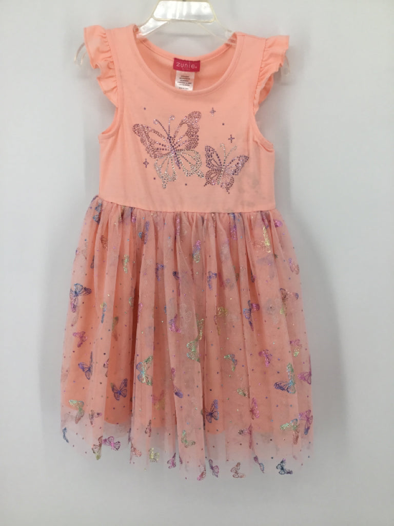 Zunie Child Size 5 Peach Dress - girls