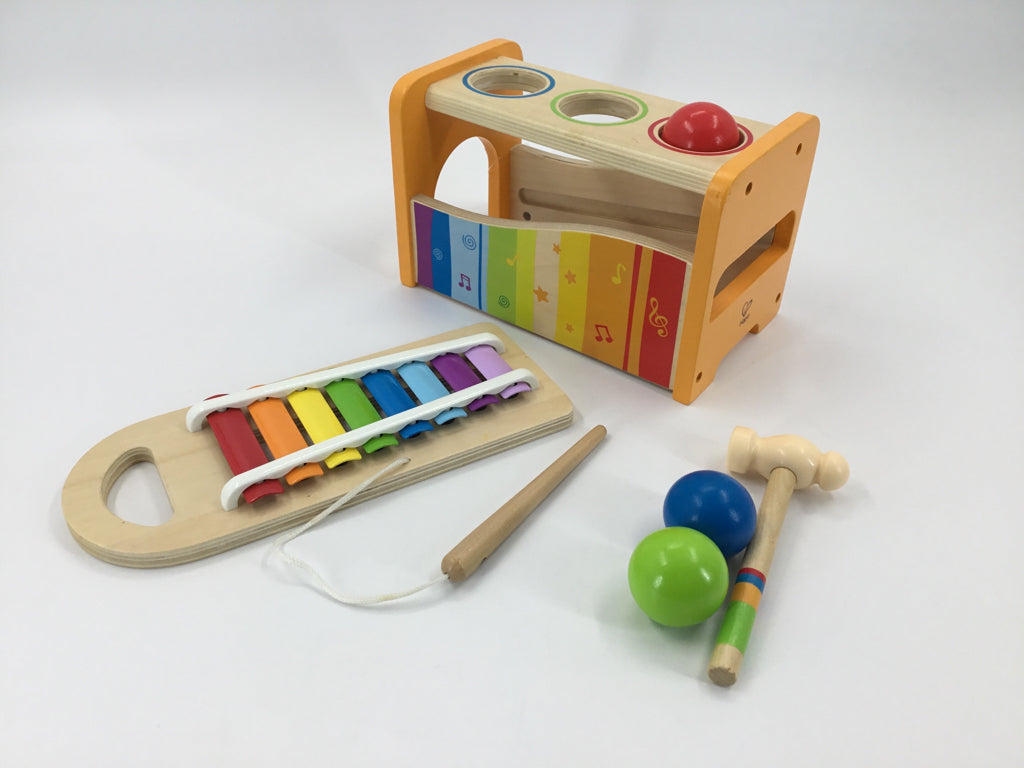 Hape Pound & Tap Bench with Slide Out Xylophone