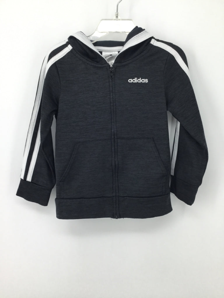 Adidas Child Size 3 Gray Solid Hoodie - boys