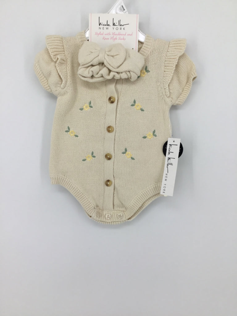 Nicole Miller Child Size 6-9 Months Tan Outfit - girls