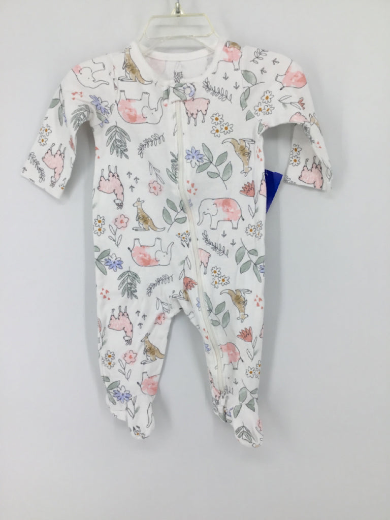 Just One You Made by Carters Child Size 6 Months White Sleepers
