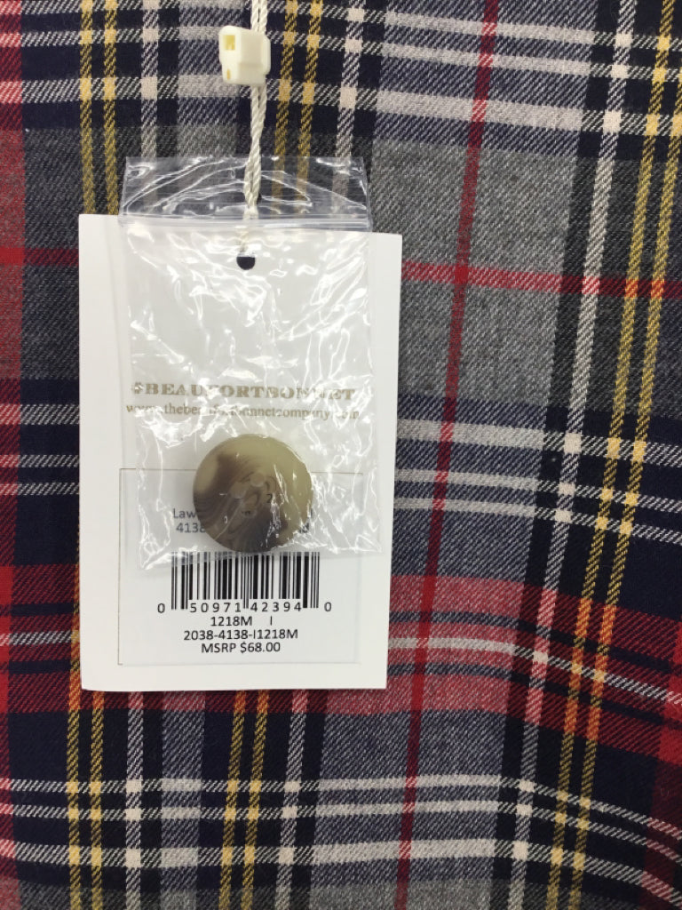 The Beaufort Bonnet Co Child Size 12-18 Months Gray Plaid Outfit - boys