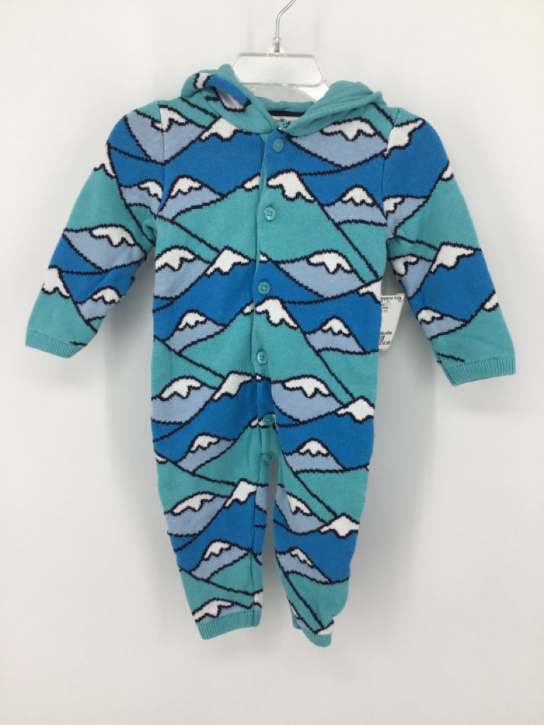 Monica + Andy Child Size 3-6 Months Blue Print Outfit - boys