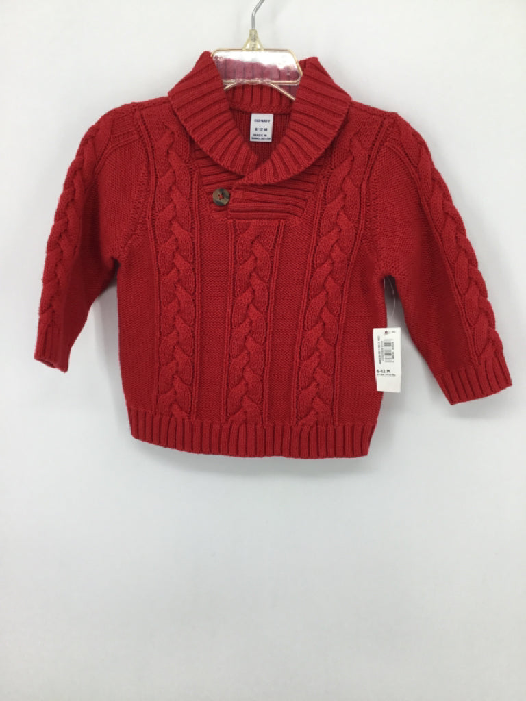 Old Navy Child Size 6-12 Months Red Solid Sweater - boys