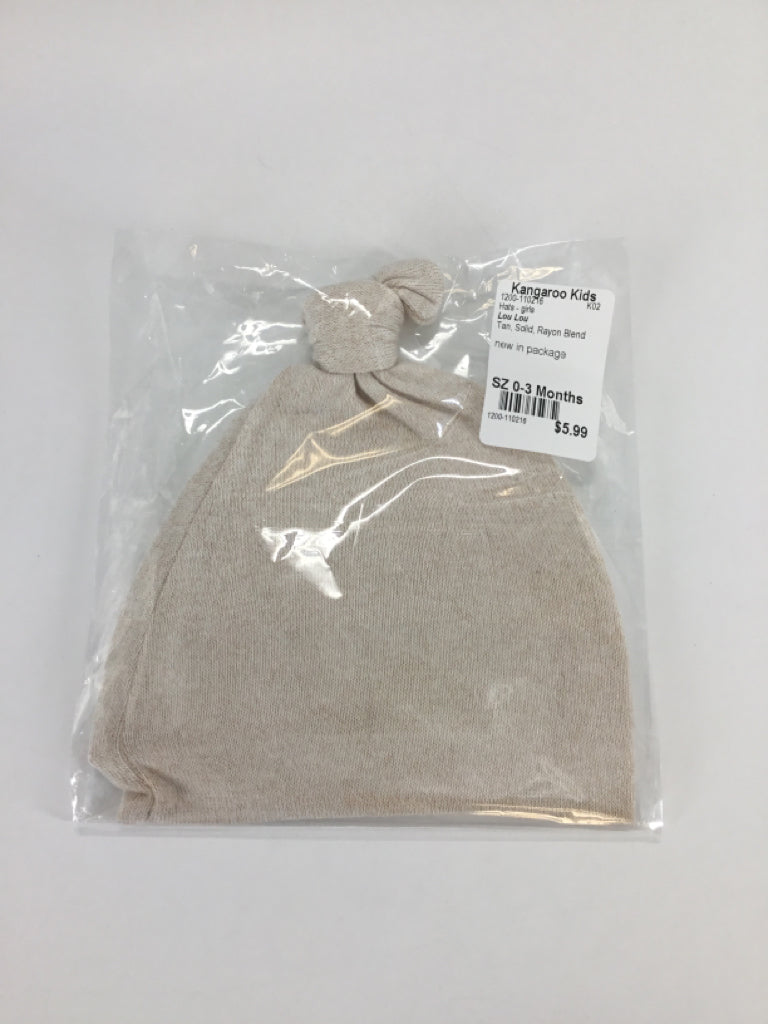 Lou Lou Child Size 0-3 Months Tan Hats - girls