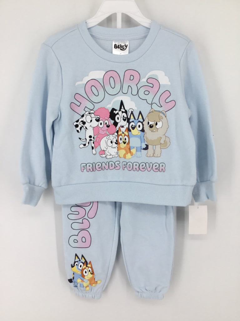 Bluey Child Size 2 Blue Outfit - girls