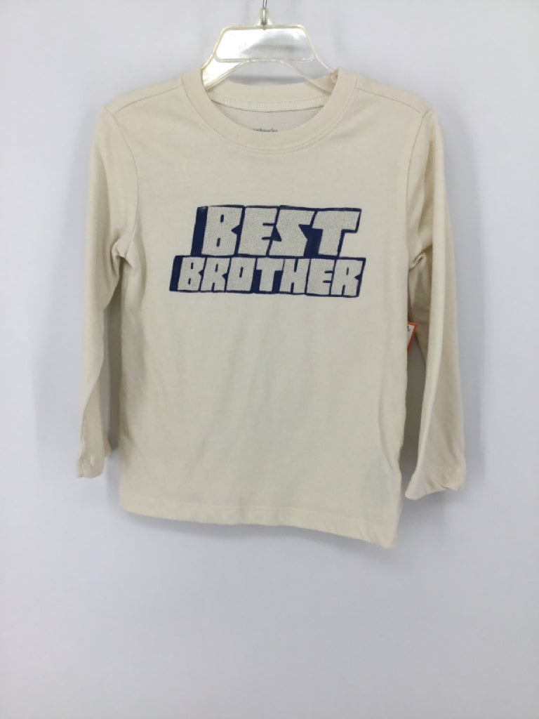 Carter's Child Size 2 Cream screen printed T-shirt - boys