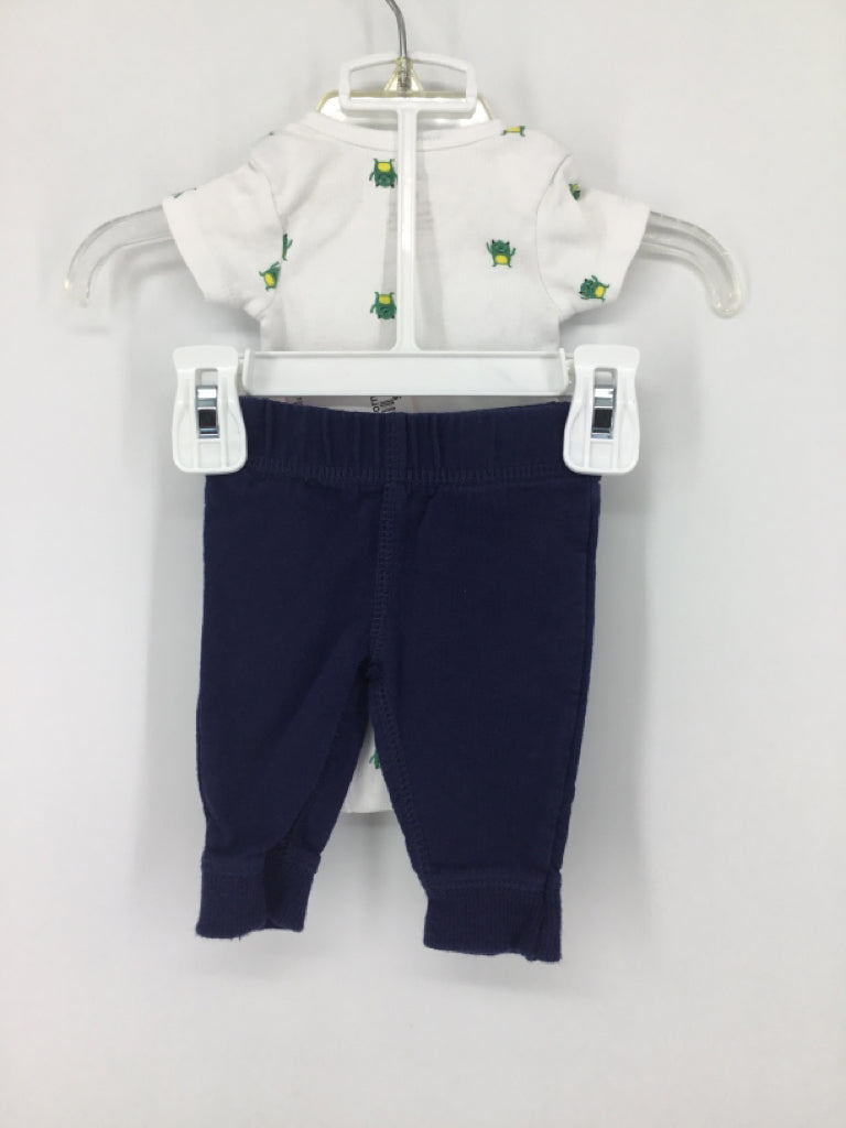 Carter's Child Size Newborn White Print Outfit - boys