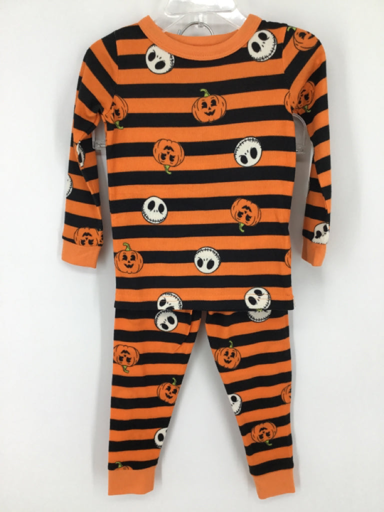 Disney Child Size 2 Orange Halloween Pajamas