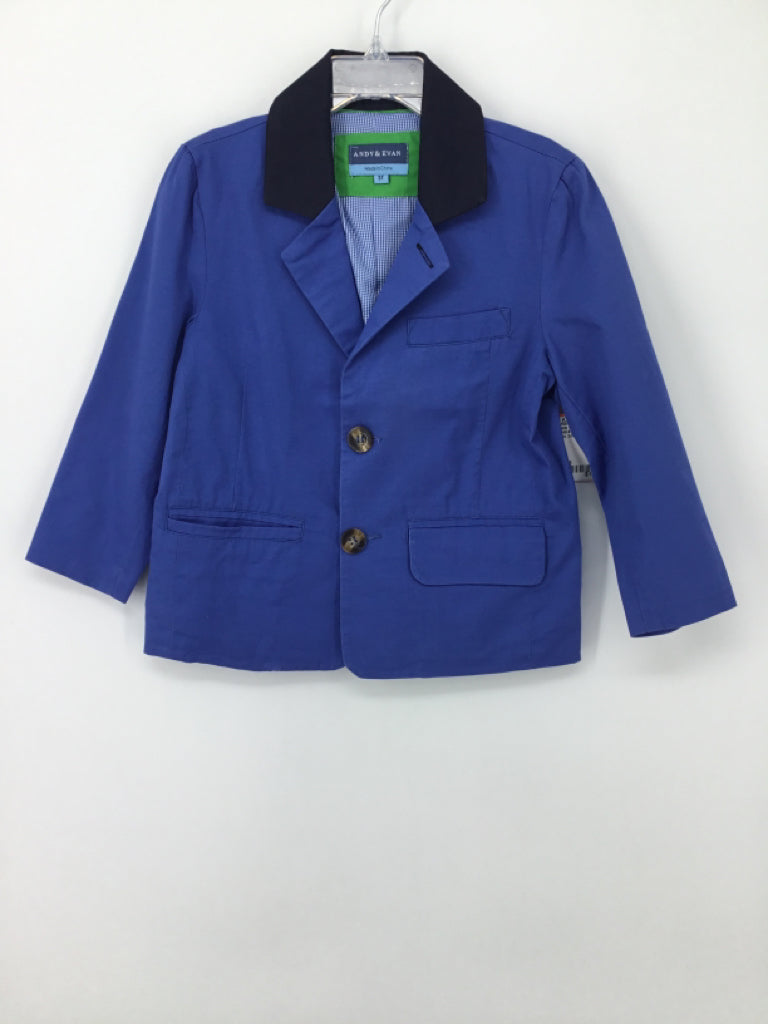 Andy & Evan Child Size 3 Blue Solid Blazer - boys