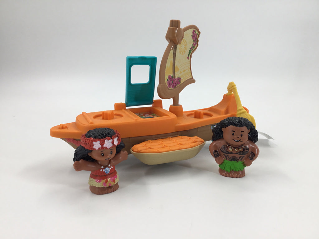 Fisher Price Little People Princess Moana & Maui Canoe Set