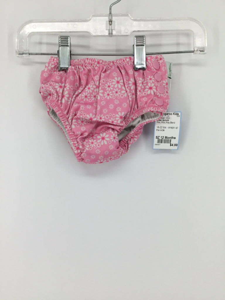 Green Sprouts Child Size 12 Months Pink Print Swimwear - boys