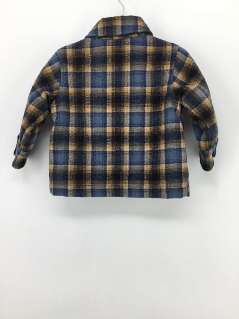 Old Navy Child Size 12-18 Months Blue Plaid Jacket - boys